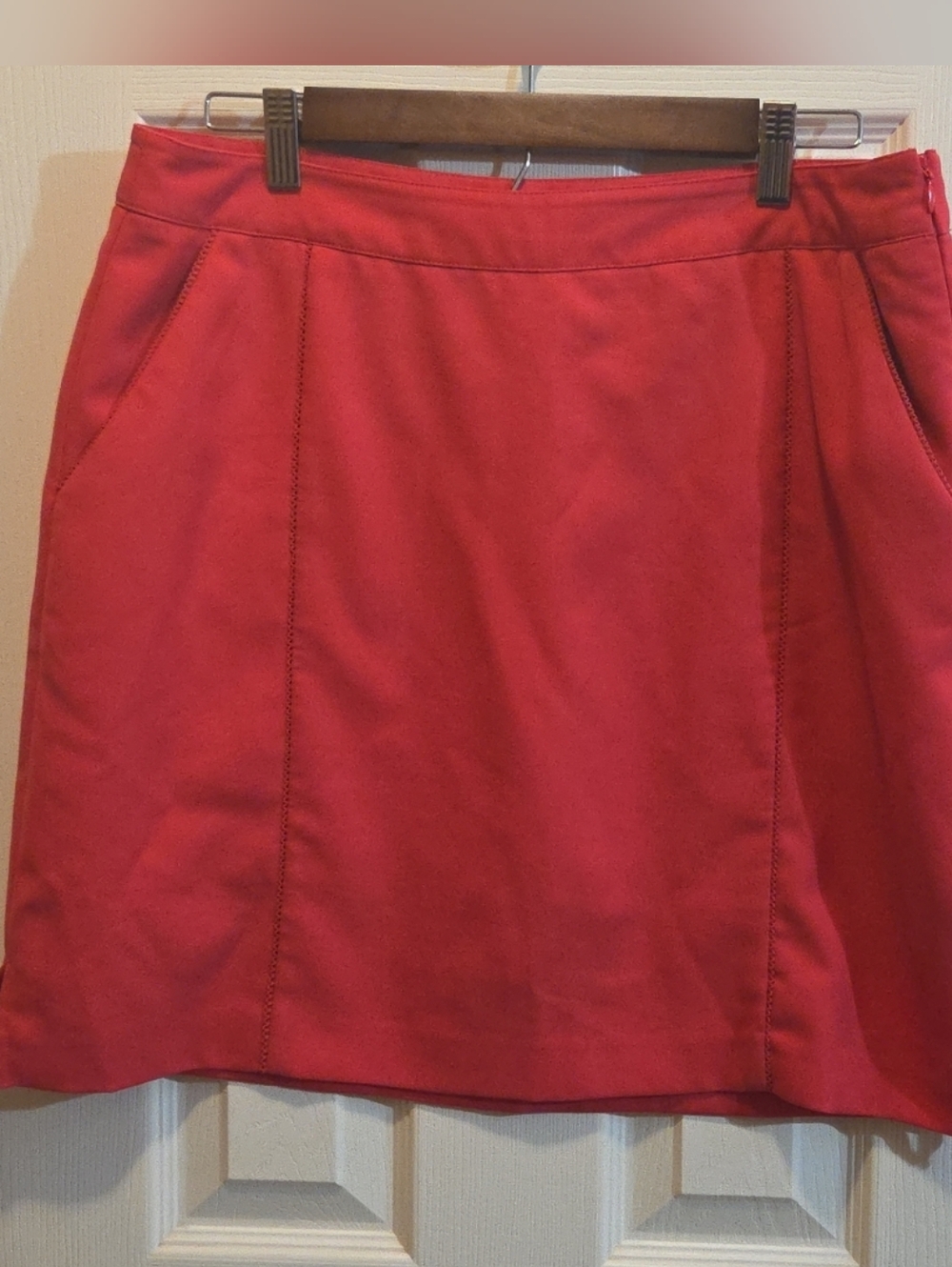 EP Pro Golf Skort Side Zip With Pockets Skort Womens Size 12 Salmon Red